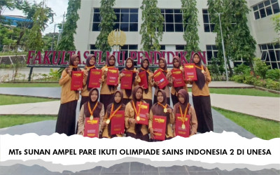 MTs Sunan Ampel Pare Ikuti Olimpiade Sains Indonesia 2 di UNESA
